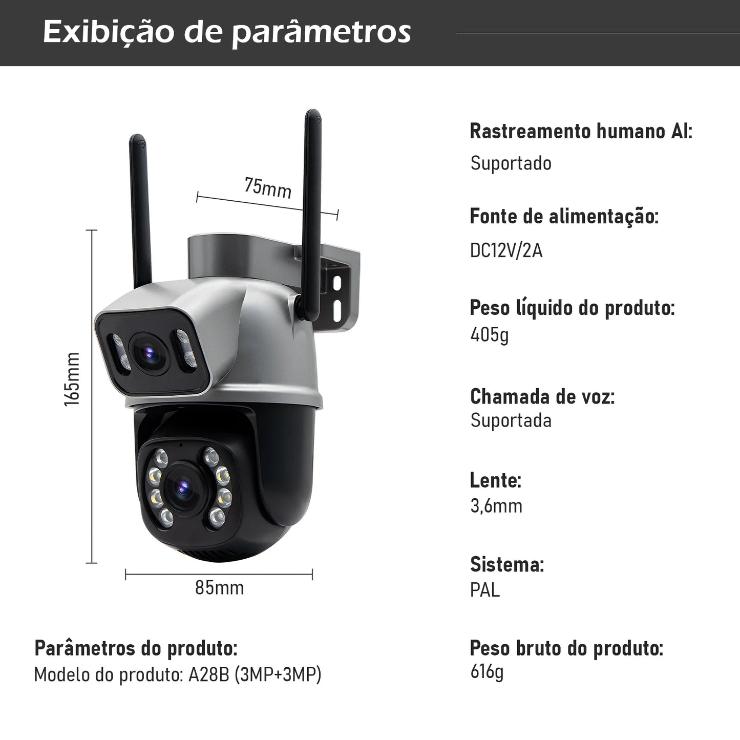 Câmera Full Pro Sensor A28